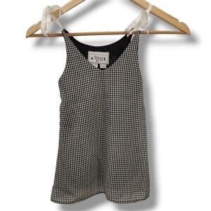 Tracey Ross Black And White Cecker Dress - Size S 4T